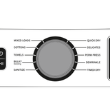 GE WHITE 7.8CU FRONT LOAD DRYER - White|Black - Dryers - Additional View 27