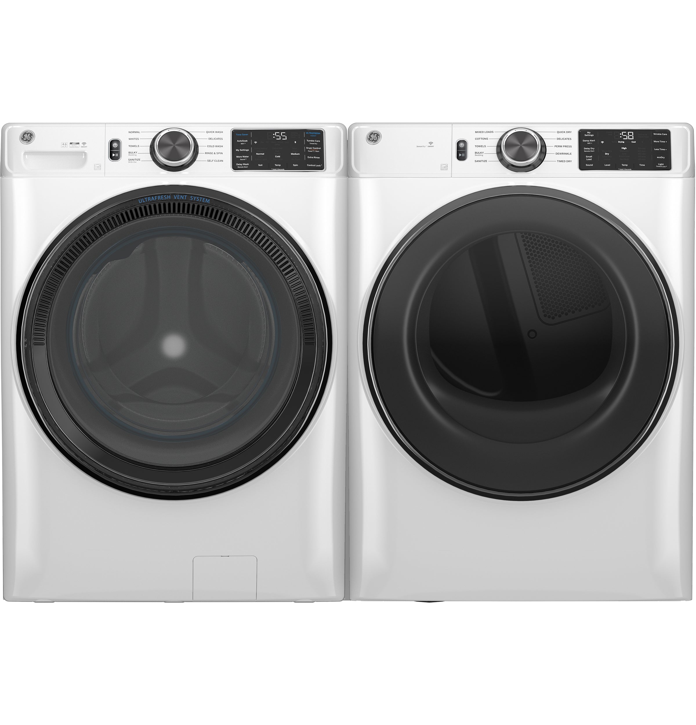 GE WHITE 7.8CU FRONT LOAD DRYER - White|Black - Dryers - Additional View 29