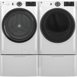 GE WHITE 7.8CU FRONT LOAD DRYER - White|Black - Dryers - Additional View 30