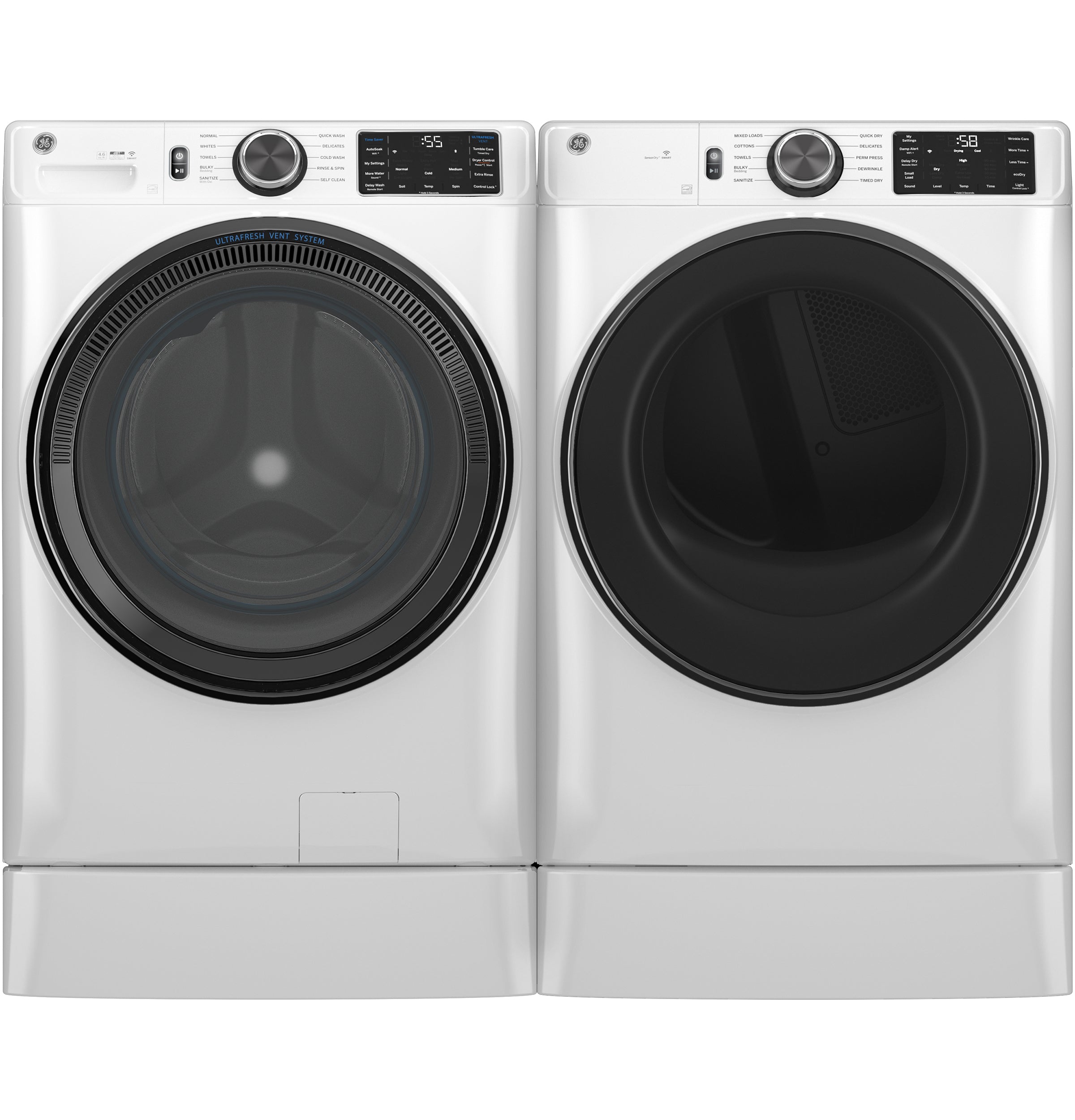 GE WHITE 7.8CU FRONT LOAD DRYER - White|Black - Dryers - Additional View 31