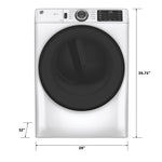 GE WHITE 7.8CU FRONT LOAD DRYER - White|Black - Dryers - Additional View 32