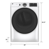 GE WHITE 7.8CU FRONT LOAD DRYER - White|Black - Dryers - Additional View 32
