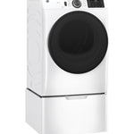 GE WHITE 7.8CU FRONT LOAD DRYER - White|Black - Dryers - Additional View 2