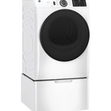 GE WHITE 7.8CU FRONT LOAD DRYER - White|Black - Dryers - Additional View 2