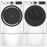 GE WHITE 7.8CU FRONT LOAD DRYER - White|Black - Dryers - Additional View 5