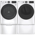 GE WHITE 7.8CU FRONT LOAD DRYER - White|Black - Dryers - Additional View 6