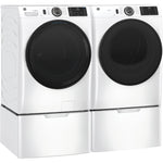 GE WHITE 7.8CU FRONT LOAD DRYER - White|Black - Dryers - Additional View 8