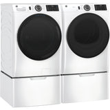 GE WHITE 7.8CU FRONT LOAD DRYER - White|Black - Dryers - Additional View 8
