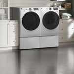 GE WHITE 7.8CU FRONT LOAD DRYER - White|Black - Dryers - Additional View 20