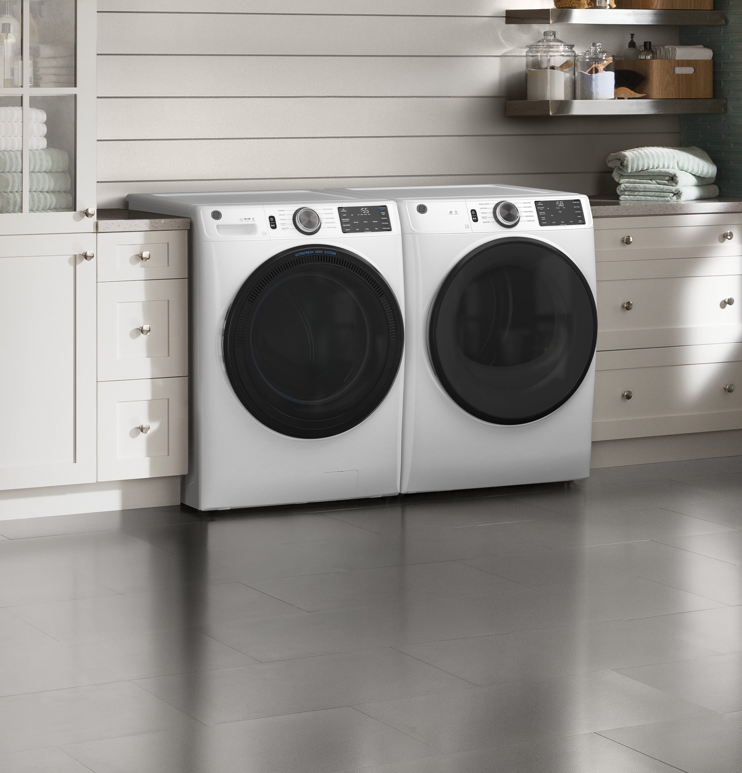 GE WHITE 7.8CU FRONT LOAD DRYER - White|Black - Dryers - Additional View 21