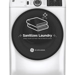 GE WHITE 7.8CU FRONT LOAD DRYER - White|Black - Dryers - Additional View 24