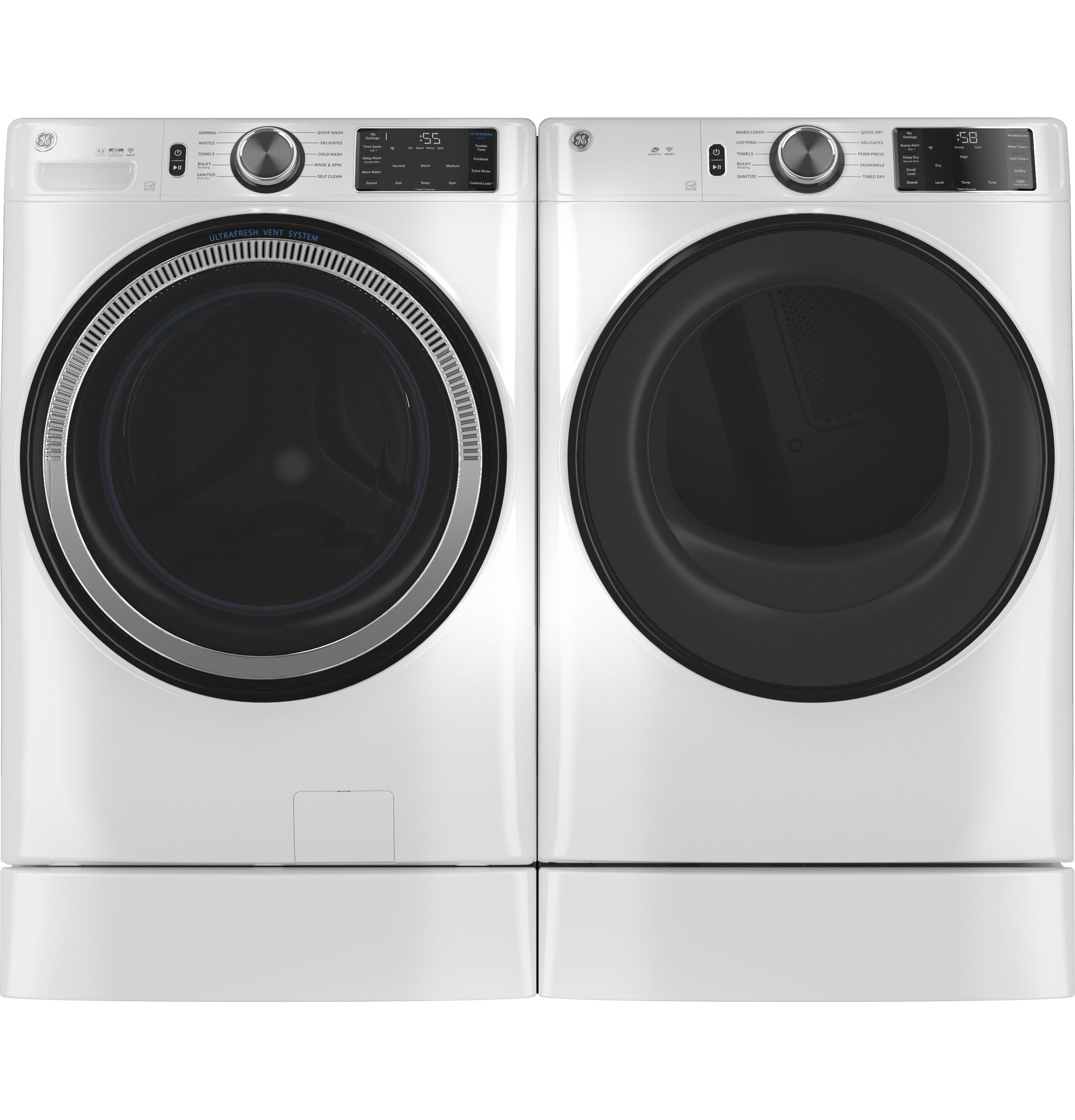GE WHITE 7.8CU FRONT LOAD DRYER - White|Black - Dryers - Additional View 26