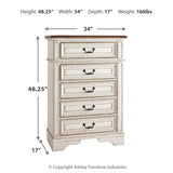 Ashley Furniture - REALYN CHEST - White Wood - Chests - Additional View 3