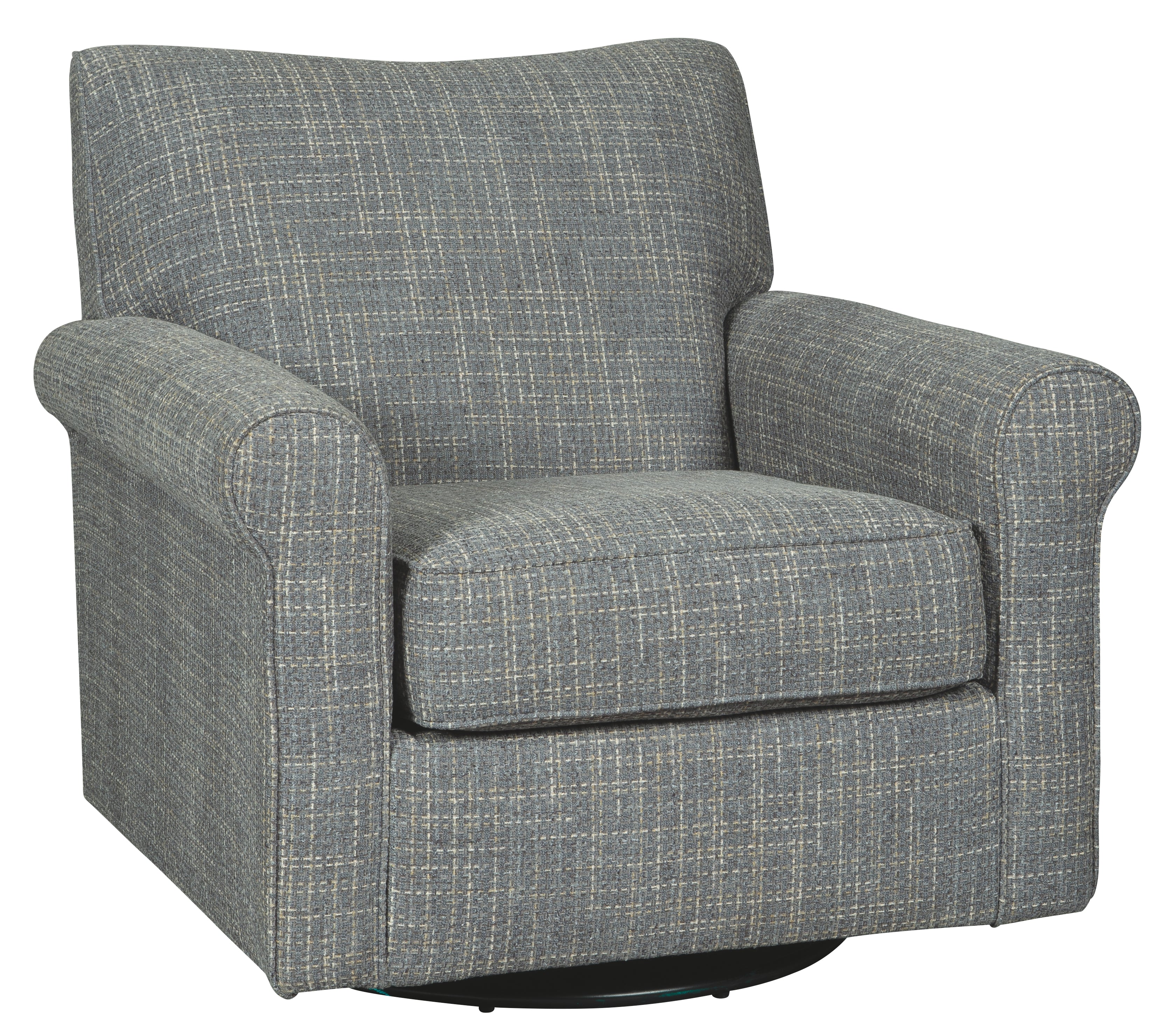 Ashley Furniture - RENLEY GRAY SWIVEL GLIDER CHAIR - Pearl Silver Fabric - Chairs