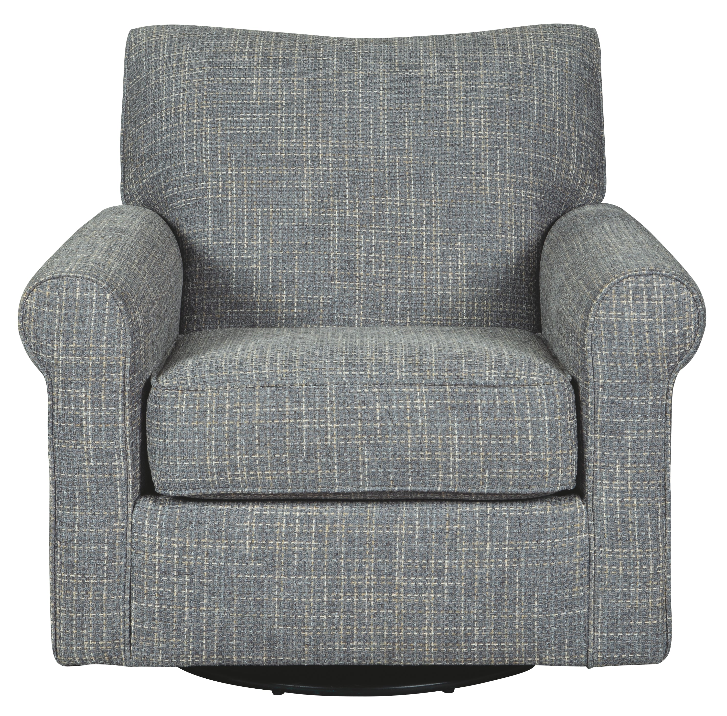 Ashley Furniture - RENLEY GRAY SWIVEL GLIDER CHAIR - Pearl Silver Fabric - Chairs - Additional View 2