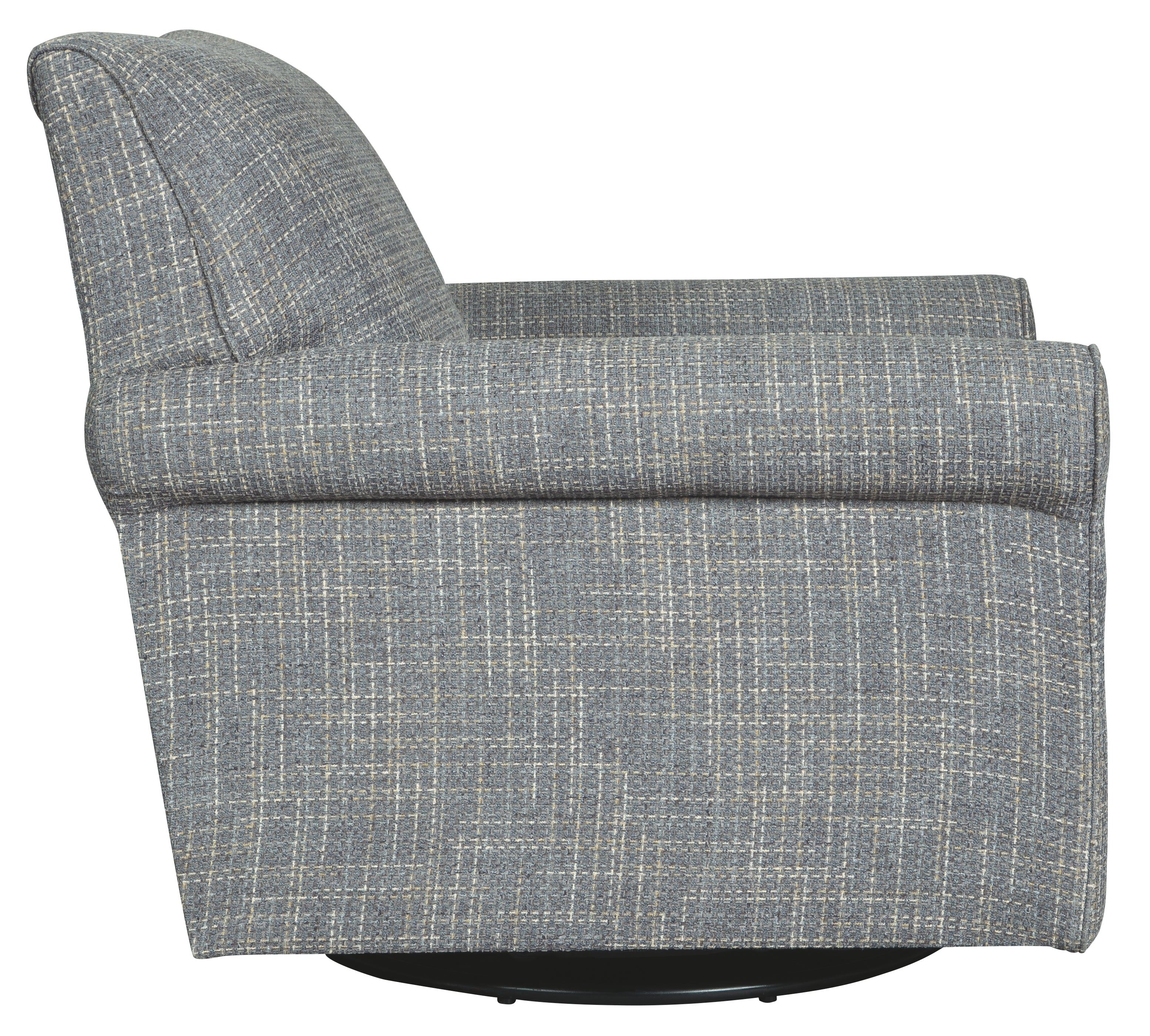 Ashley Furniture - RENLEY GRAY SWIVEL GLIDER CHAIR - Pearl Silver Fabric - Chairs - Additional View 4