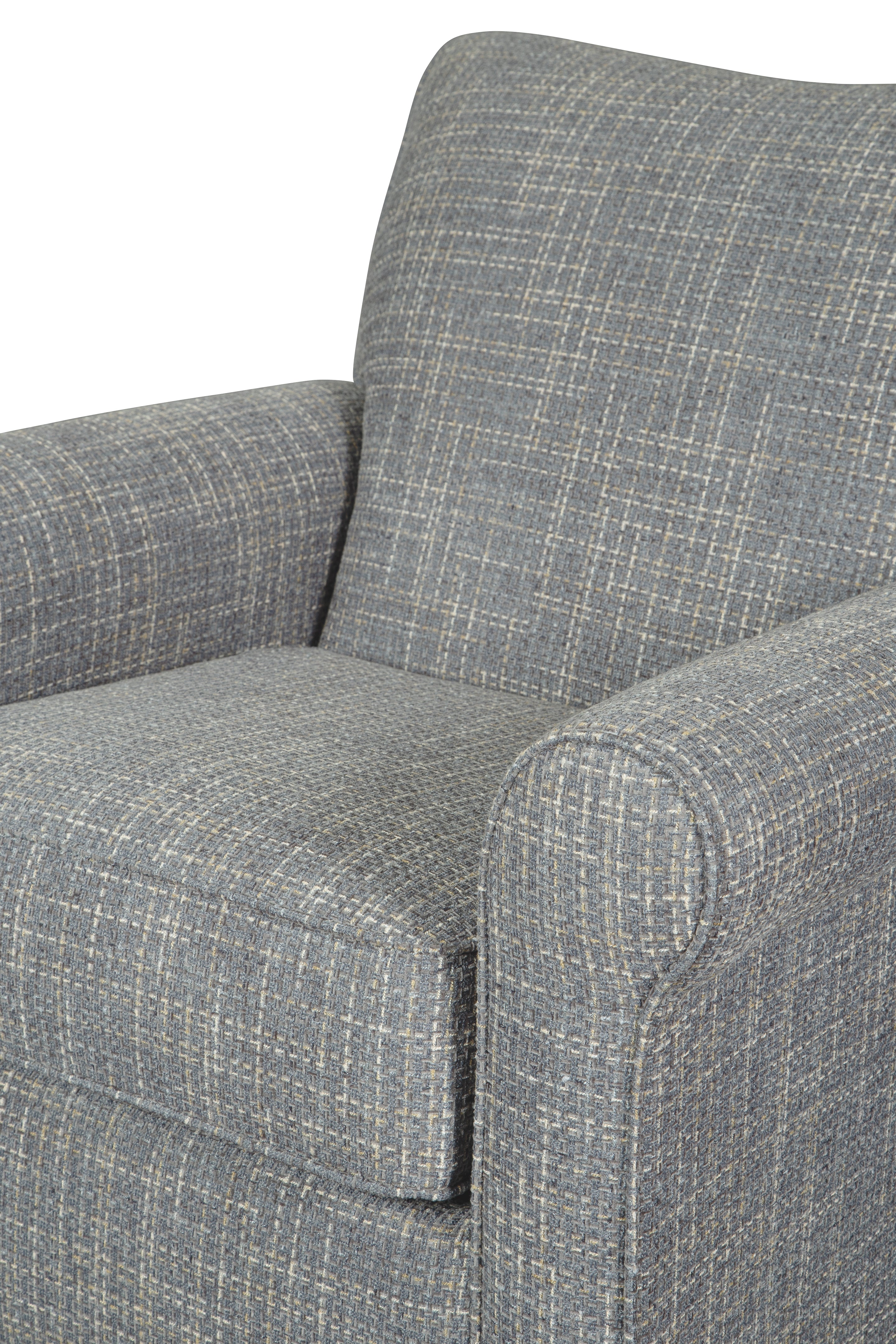 Ashley Furniture - RENLEY GRAY SWIVEL GLIDER CHAIR - Pearl Silver Fabric - Chairs - Additional View 6