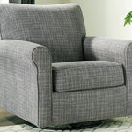 Ashley Furniture - RENLEY GRAY SWIVEL GLIDER CHAIR - Pearl Silver Fabric - Chairs - Additional View 7
