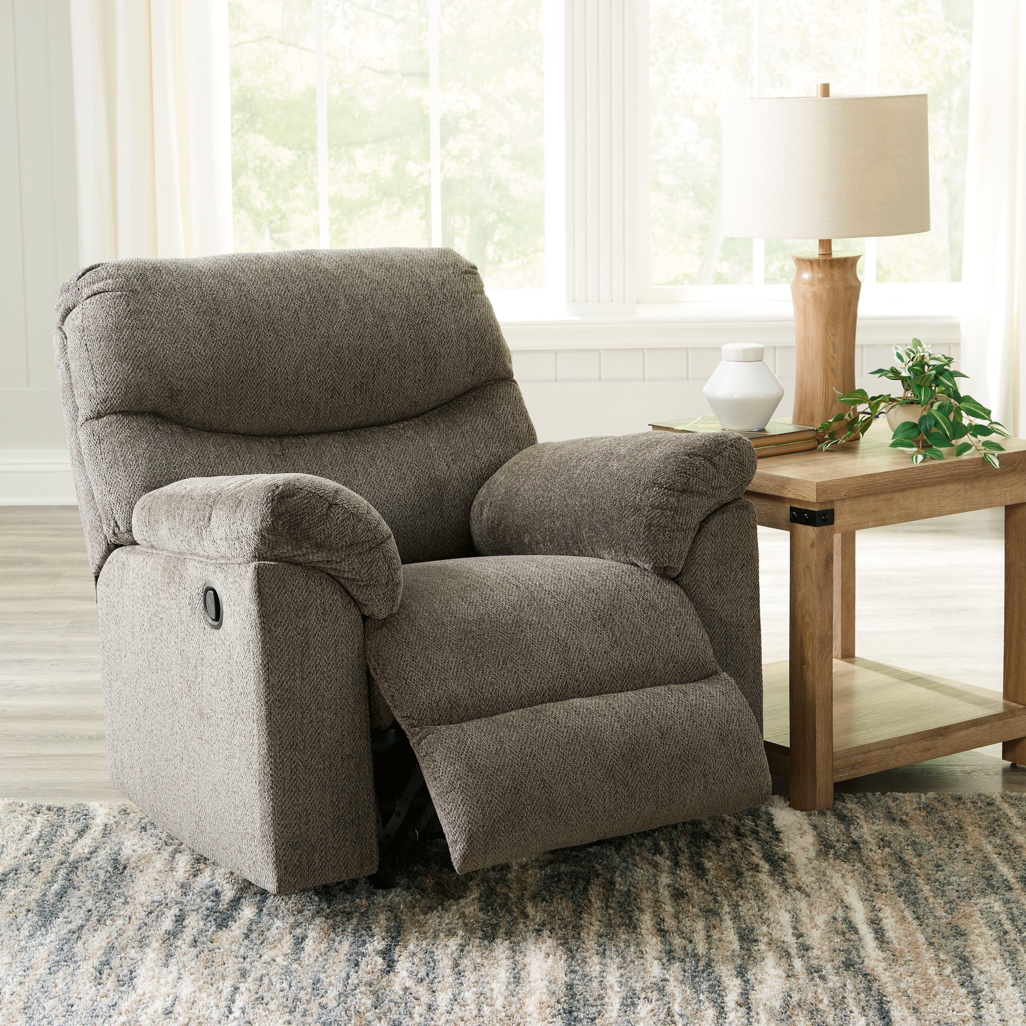 Ashley Furniture - Alphons Recliner - Beige Fabric - Recliners - Additional View 7
