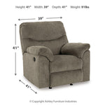 Ashley Furniture - Alphons Recliner - Beige Fabric - Recliners - Additional View 8