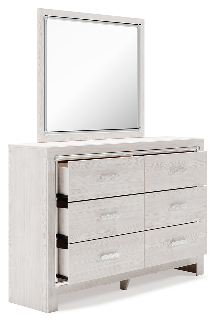 Ashley Furniture - Altyra Dresser And Mirror - White Wood - Dresser & Mirror - Additional View 3