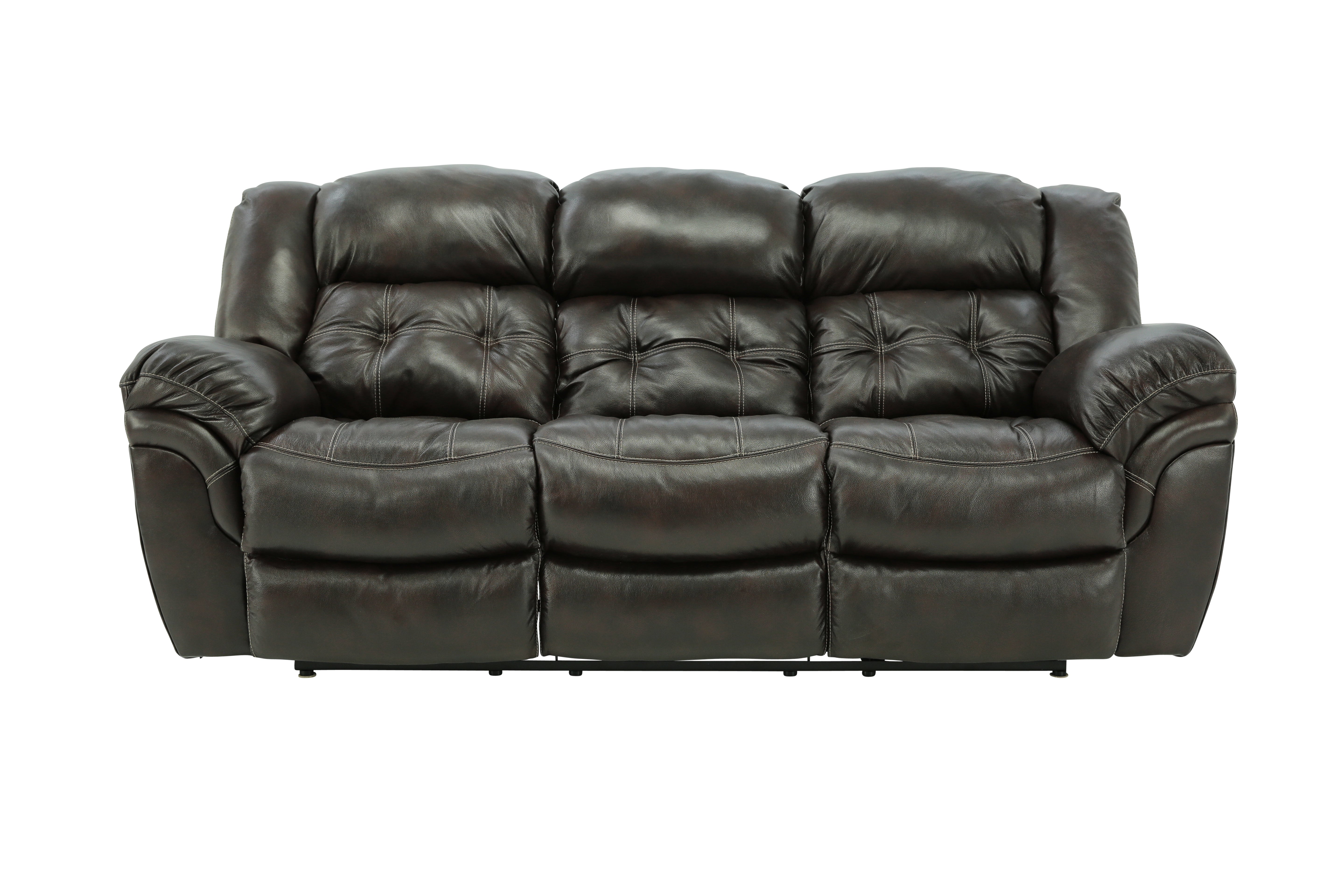 Hudson Leather Reclining Sofa - Chocolate