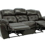 Hudson Leather Reclining Sofa - Chocolate - Additional View 4