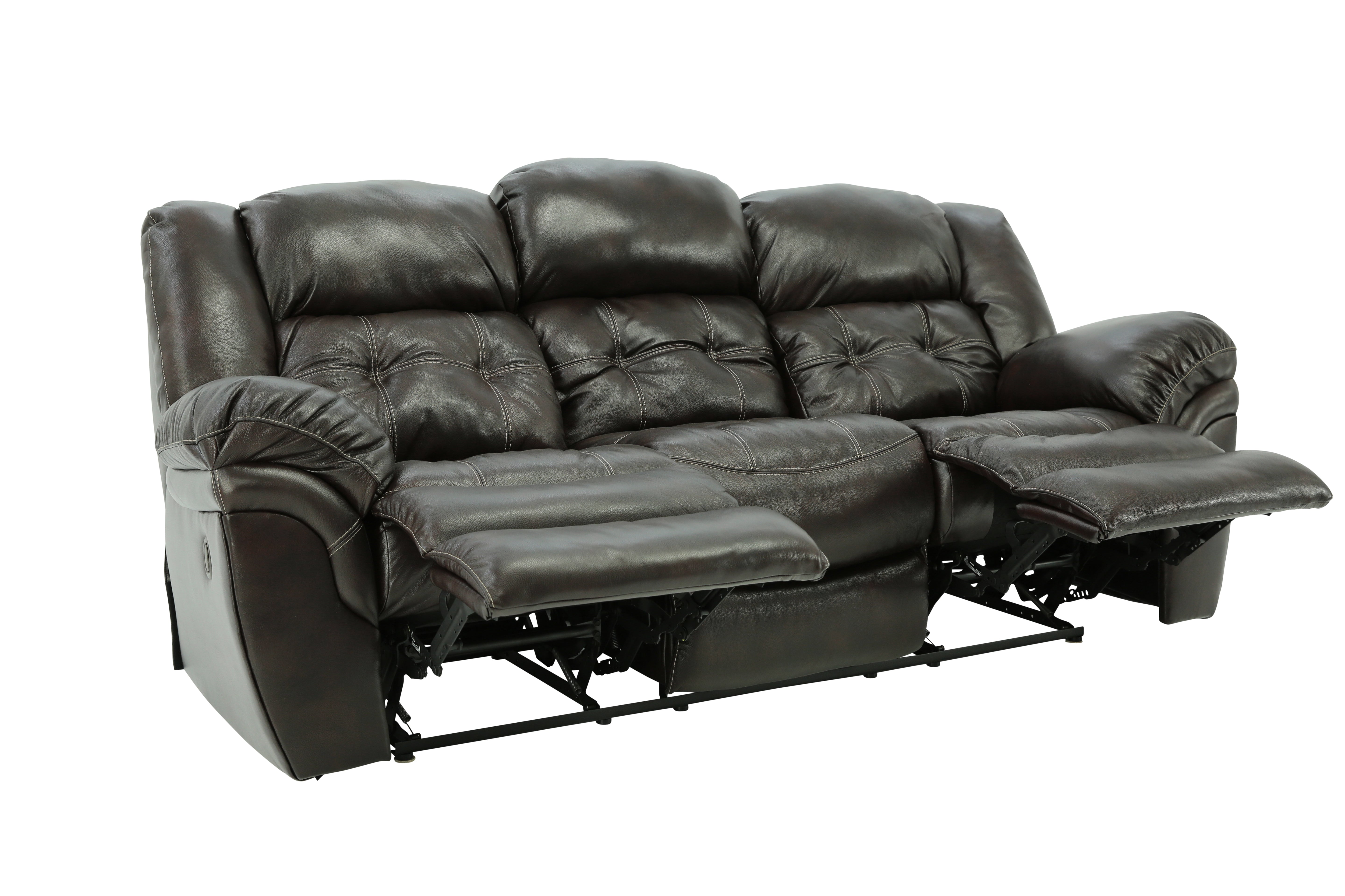 Hudson Leather Reclining Sofa - Chocolate - Additional View 4