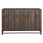 International Furniture Direct - IRONWOOD CONSOLE - Dark Brown Wood|Metal - Tables