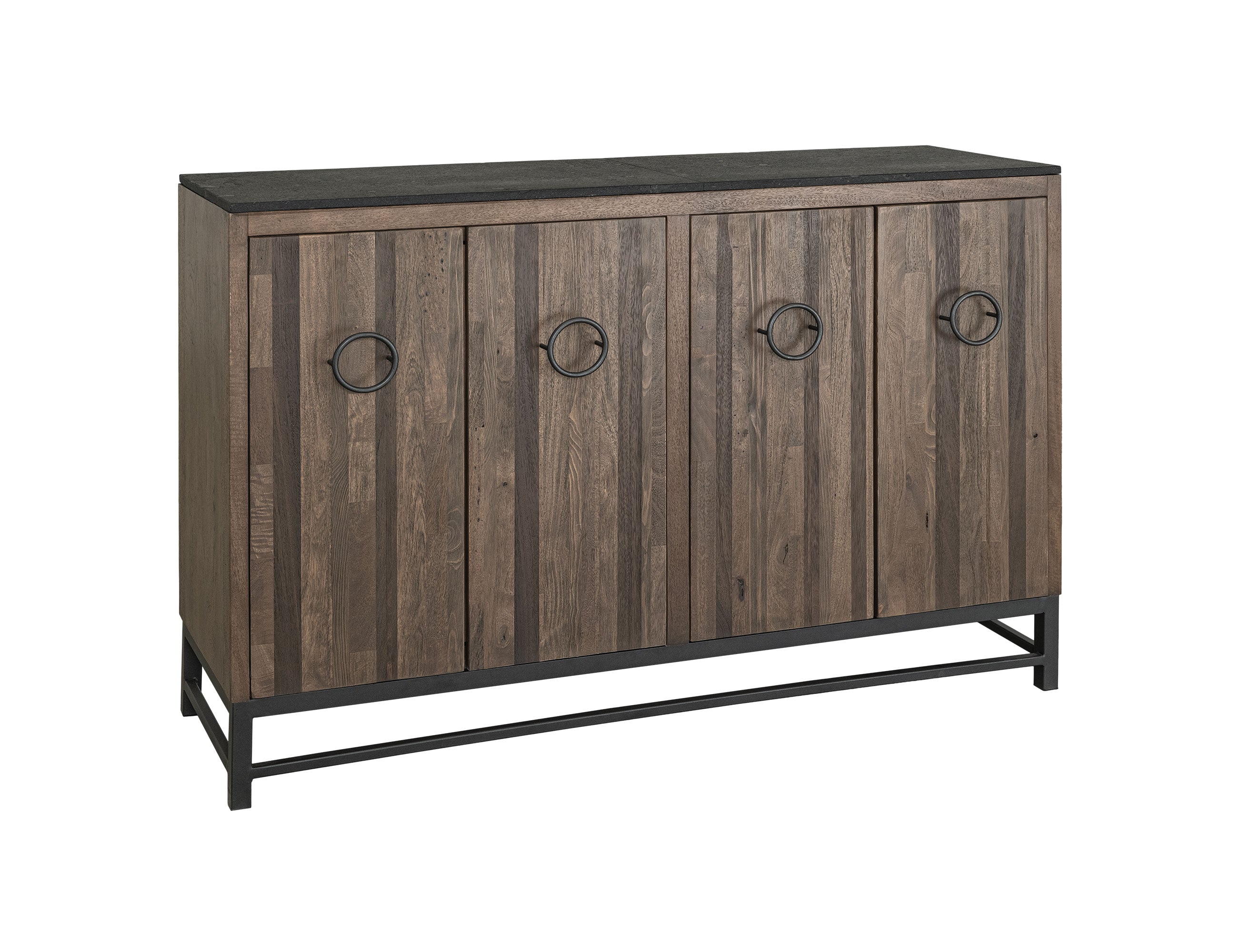 International Furniture Direct - IRONWOOD CONSOLE - Dark Brown Wood|Metal - Tables - Additional View 1