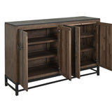 International Furniture Direct - IRONWOOD CONSOLE - Dark Brown Wood|Metal - Tables - Additional View 2
