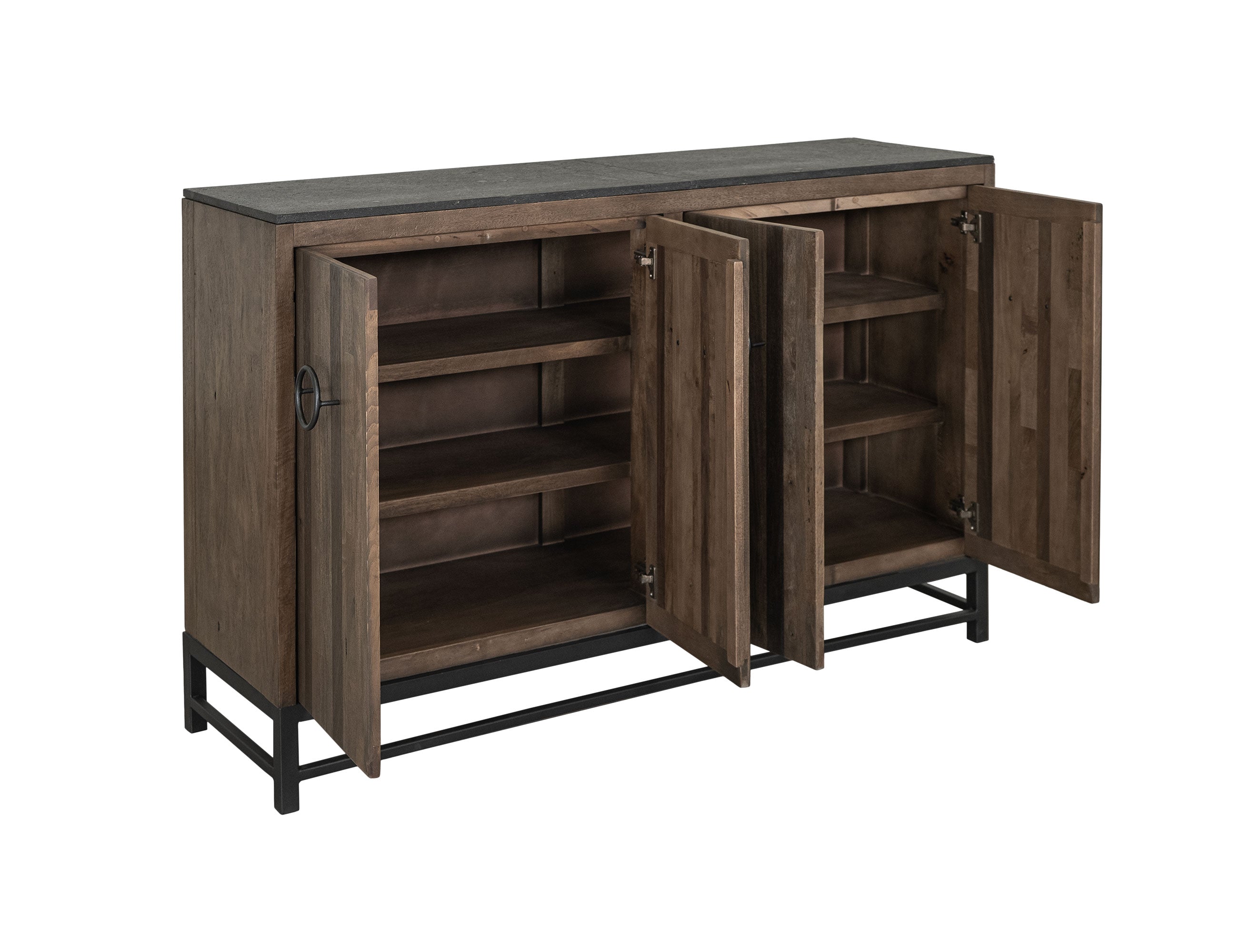 International Furniture Direct - IRONWOOD CONSOLE - Dark Brown Wood|Metal - Tables - Additional View 2