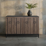 International Furniture Direct - IRONWOOD CONSOLE - Dark Brown Wood|Metal - Tables - Additional View 3