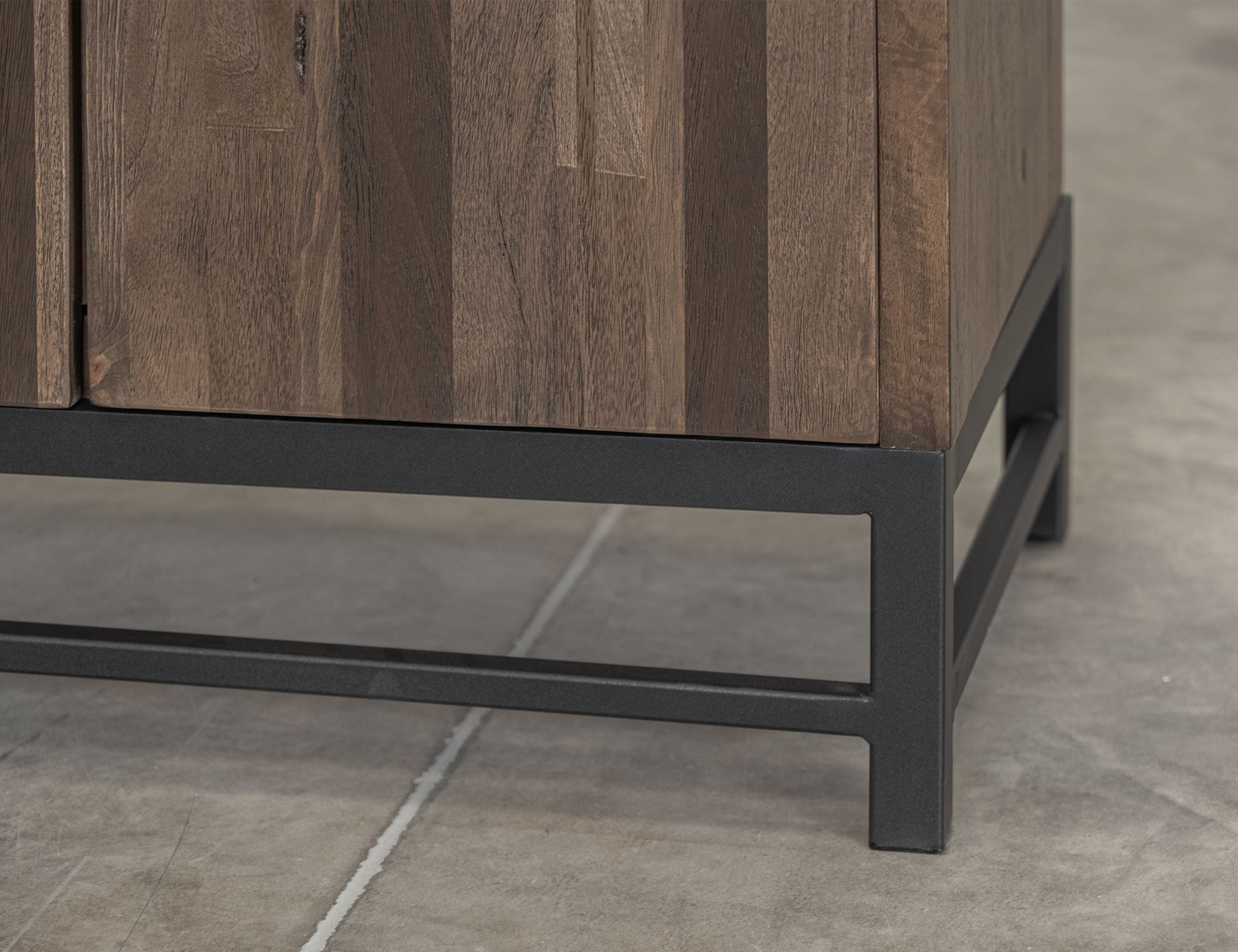 International Furniture Direct - IRONWOOD CONSOLE - Dark Brown Wood|Metal - Tables - Additional View 4