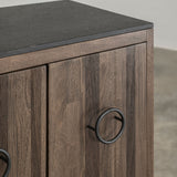 International Furniture Direct - IRONWOOD CONSOLE - Dark Brown Wood|Metal - Tables - Additional View 5