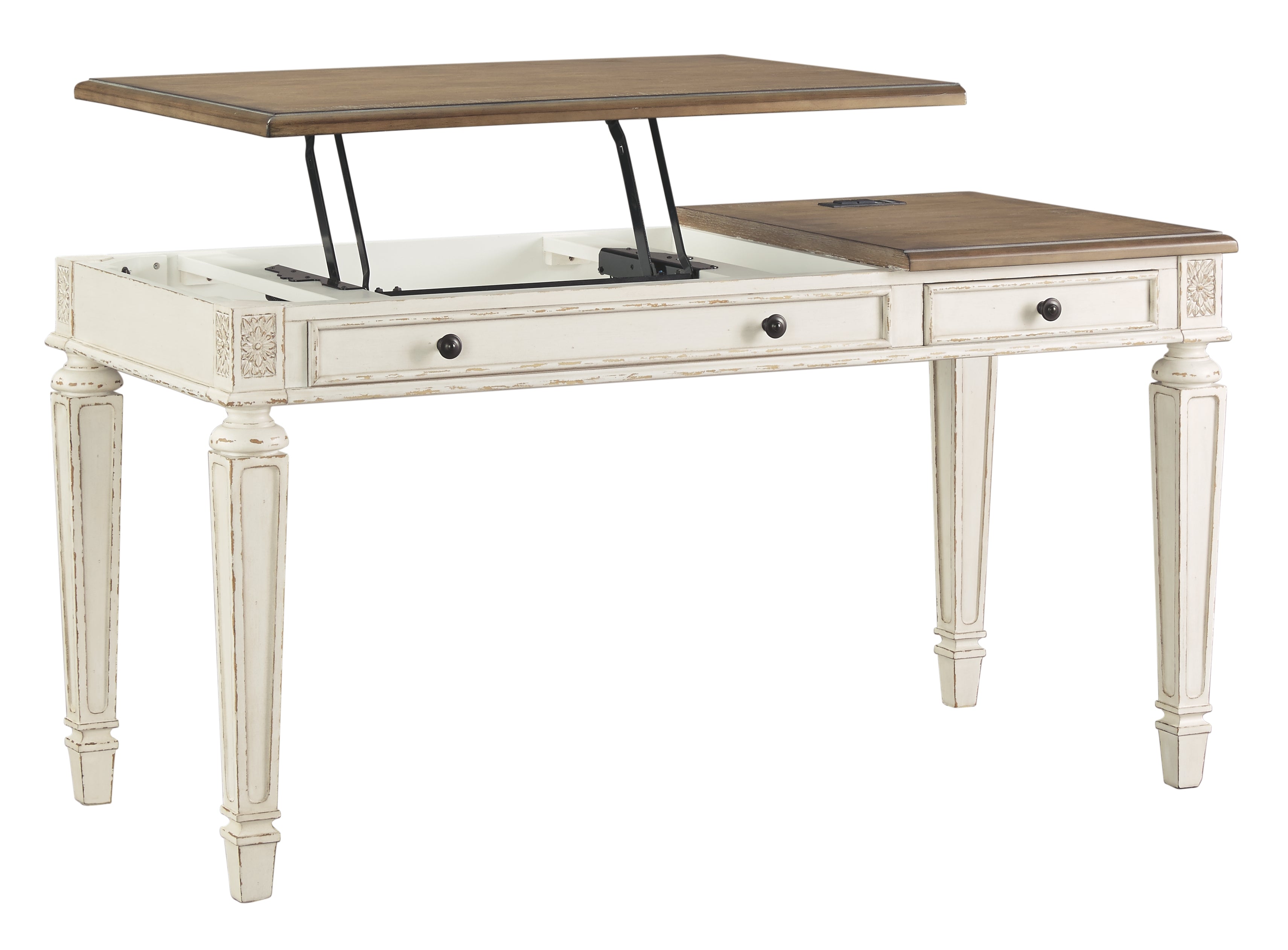 Ashley Furniture - REALYN LIFT TOP DESK - Light Brown Wood - Desks - Additional View 2