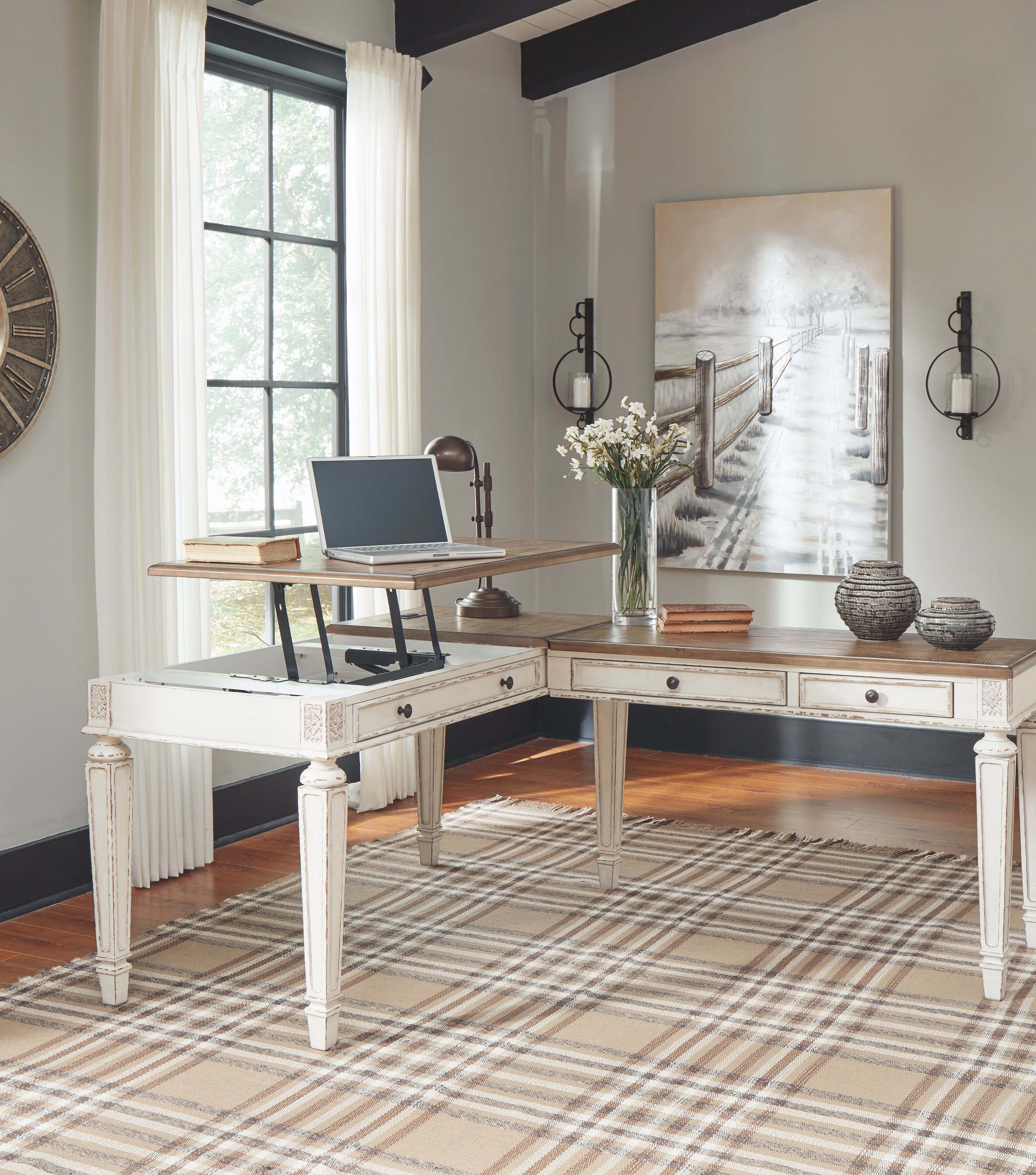 Ashley Furniture - REALYN LIFT TOP DESK - Light Brown Wood - Desks - Additional View 6
