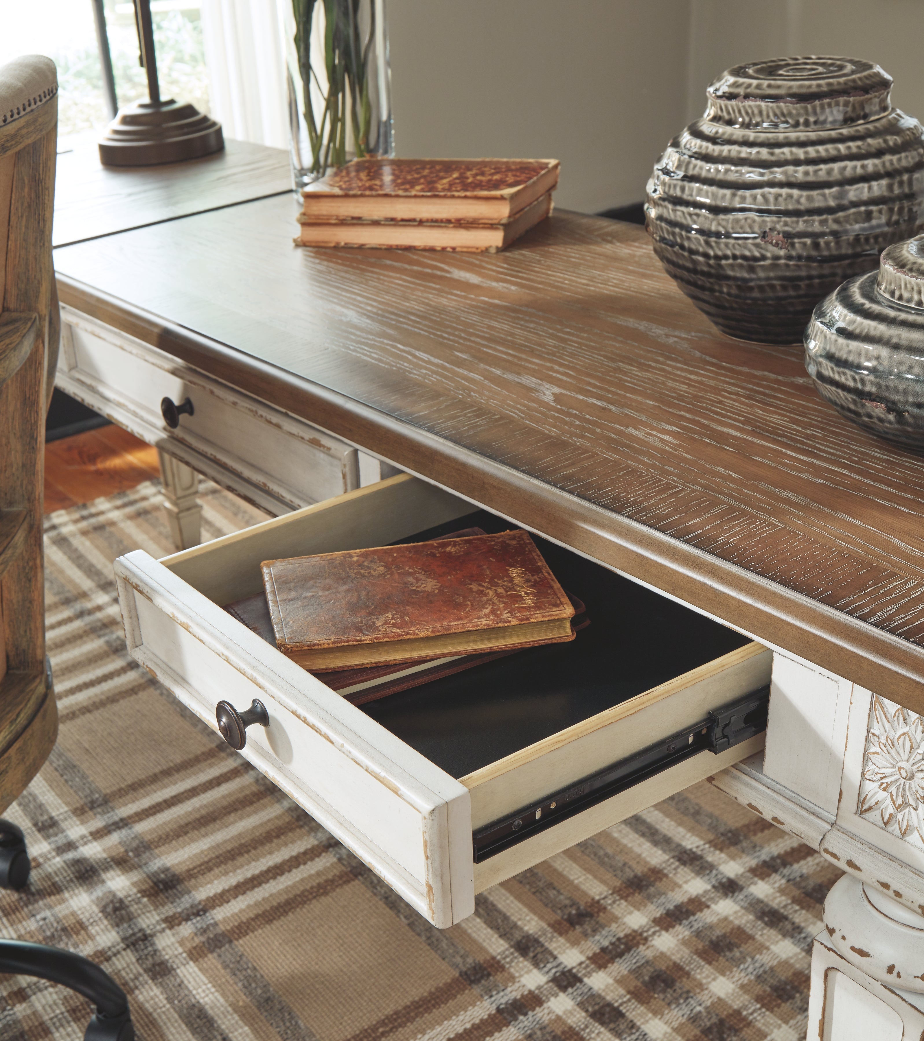 Ashley Furniture - REALYN LIFT TOP DESK - Light Brown Wood - Desks - Additional View 9