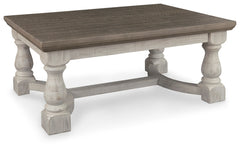 Ashley Furniture - HAVALANCE RECTANGULAR COCKTAIL TABLE - Dark Gray Wood - Tables