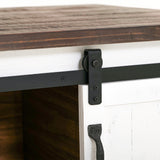 International Furniture Direct - PUEBLO WHITE COCKTAIL TABLE - White|Dark Brown Wood - Tables - Additional View 5