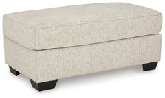 Ashley Furniture - HEARTCORT QUARTZ OTTOMAN - Beige Fabric - Ottomans