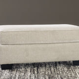 Ashley Furniture - HEARTCORT QUARTZ OTTOMAN - Beige Fabric - Ottomans - Additional View 1