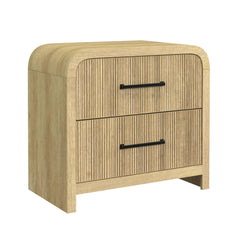 Elements International - RIDGEMONT NIGHTSTAND - Light Brown Wood - Nightstands