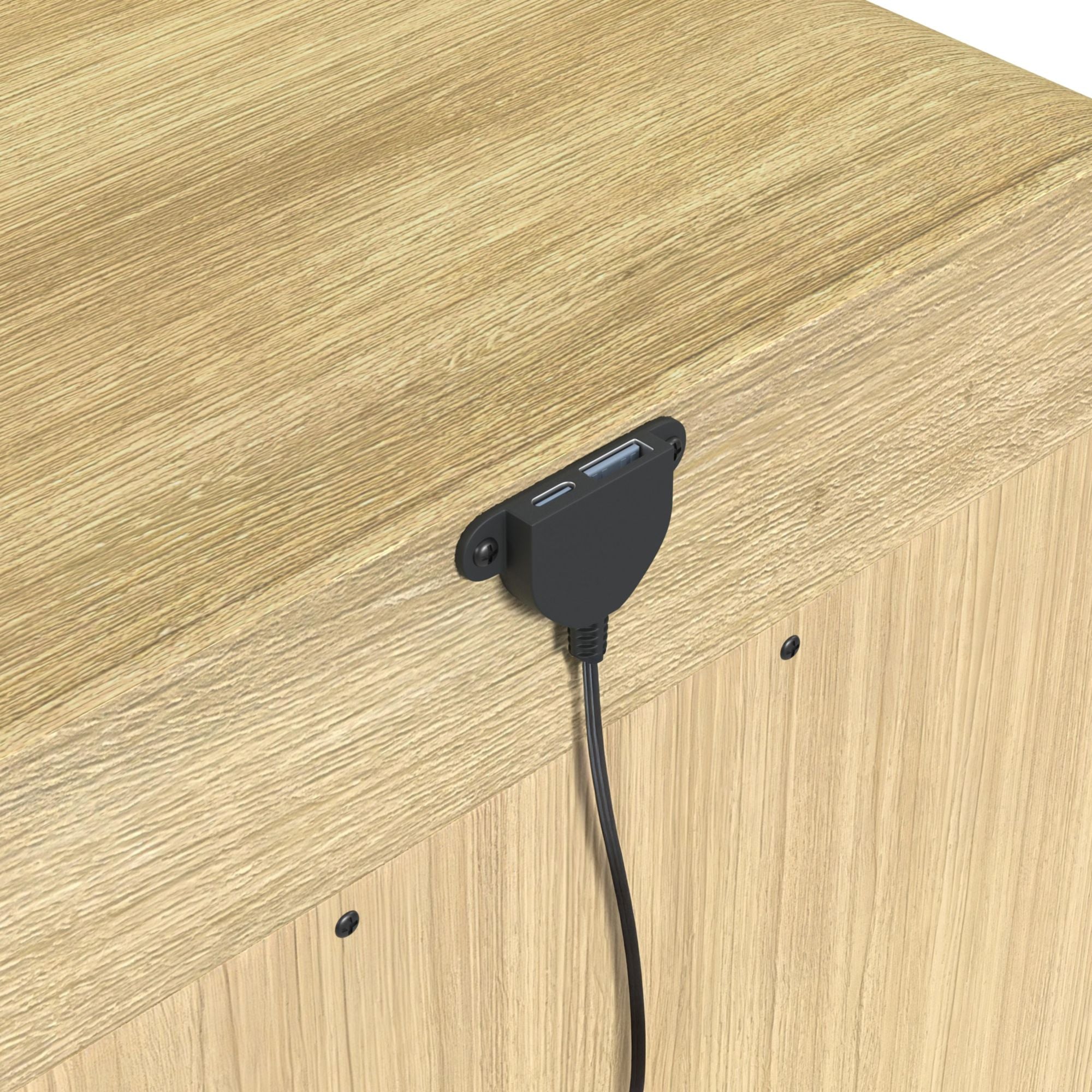Elements International - RIDGEMONT NIGHTSTAND - Light Brown Wood - Nightstands - Additional View 6