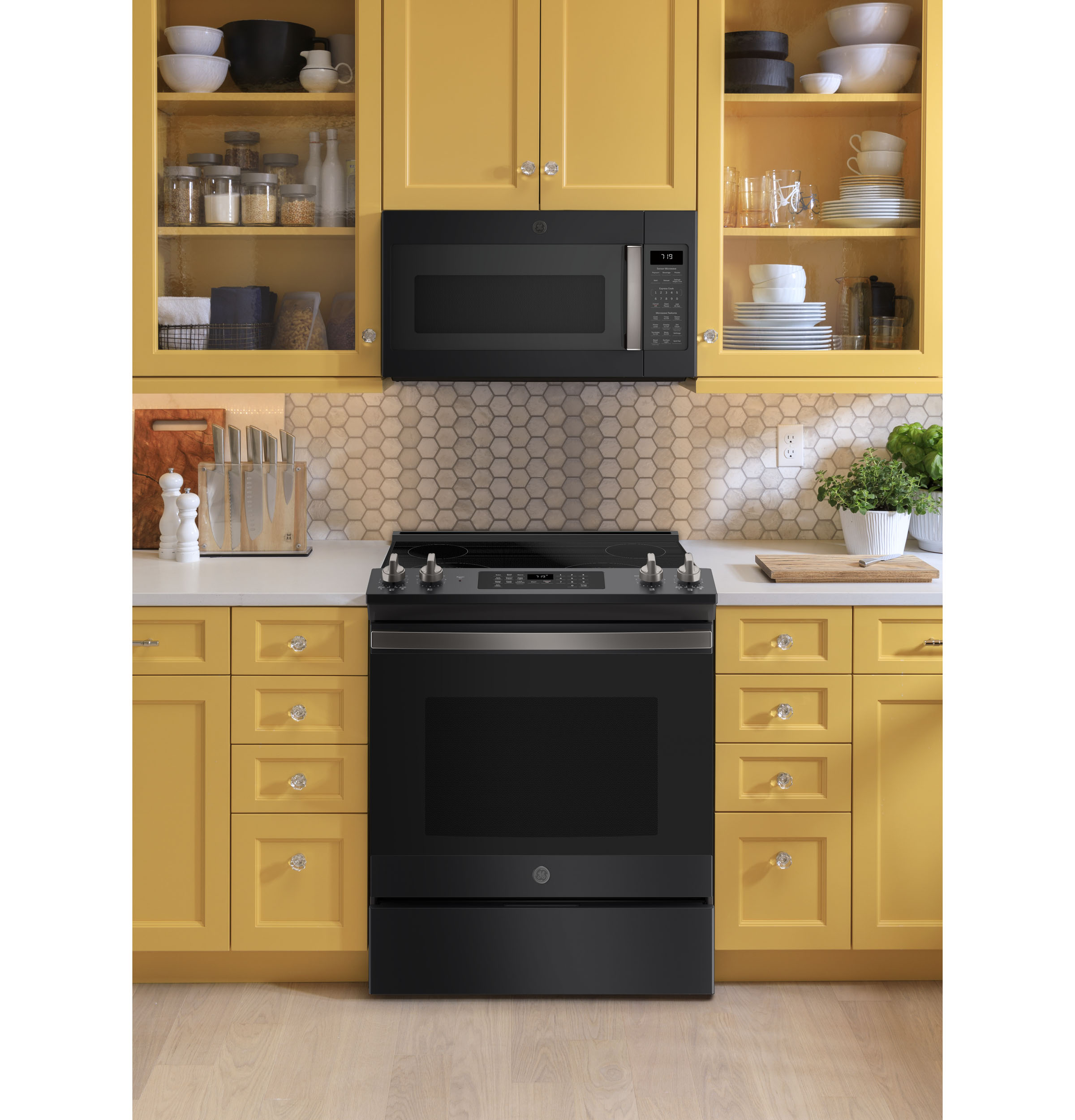 GE BLACK SLATE 1.9CU OVER THE RANGE MICROWAVE - Microwaves - Additional View 3