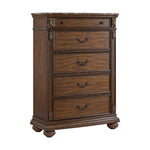 Elements International - CADENZA BROWN CHEST - Dark Brown Wood - Chests