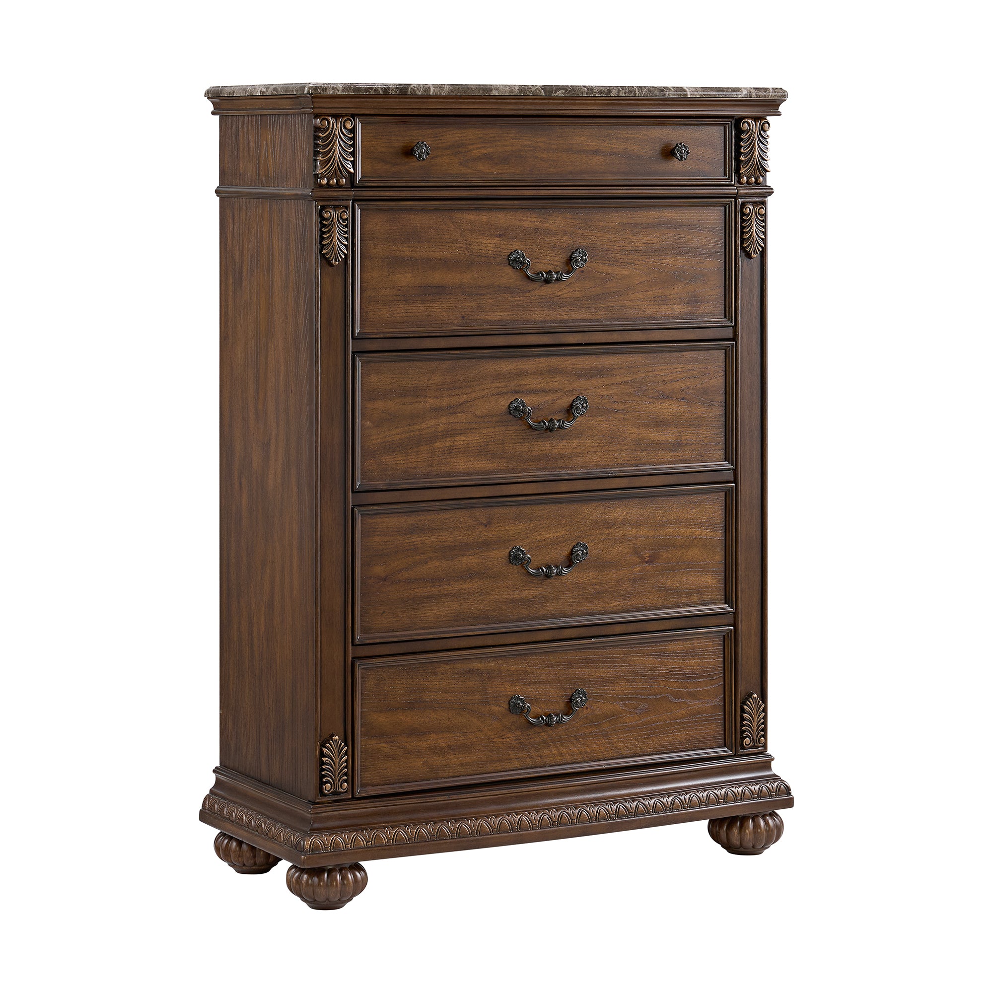 Elements International - CADENZA BROWN CHEST - Dark Brown Wood - Chests