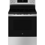 GE STAINLESS STEEL ELECTRIC CONVECTION WITH AIR FRY RANGE - Pearl Silver|Black - Ranges