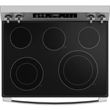 GE STAINLESS STEEL ELECTRIC CONVECTION WITH AIR FRY RANGE - Pearl Silver|Black - Ranges - Additional View 1