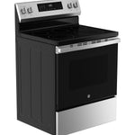 GE STAINLESS STEEL ELECTRIC CONVECTION WITH AIR FRY RANGE - Pearl Silver|Black - Ranges - Additional View 34